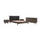 Armen Living Astoria 4 Piece King Bedroom Set in Oak with Black Faux Leather SETAHBDKG4A - alternate 1